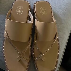 Ash Women's Brown Studded Sandals Sz 40/10 EUC
